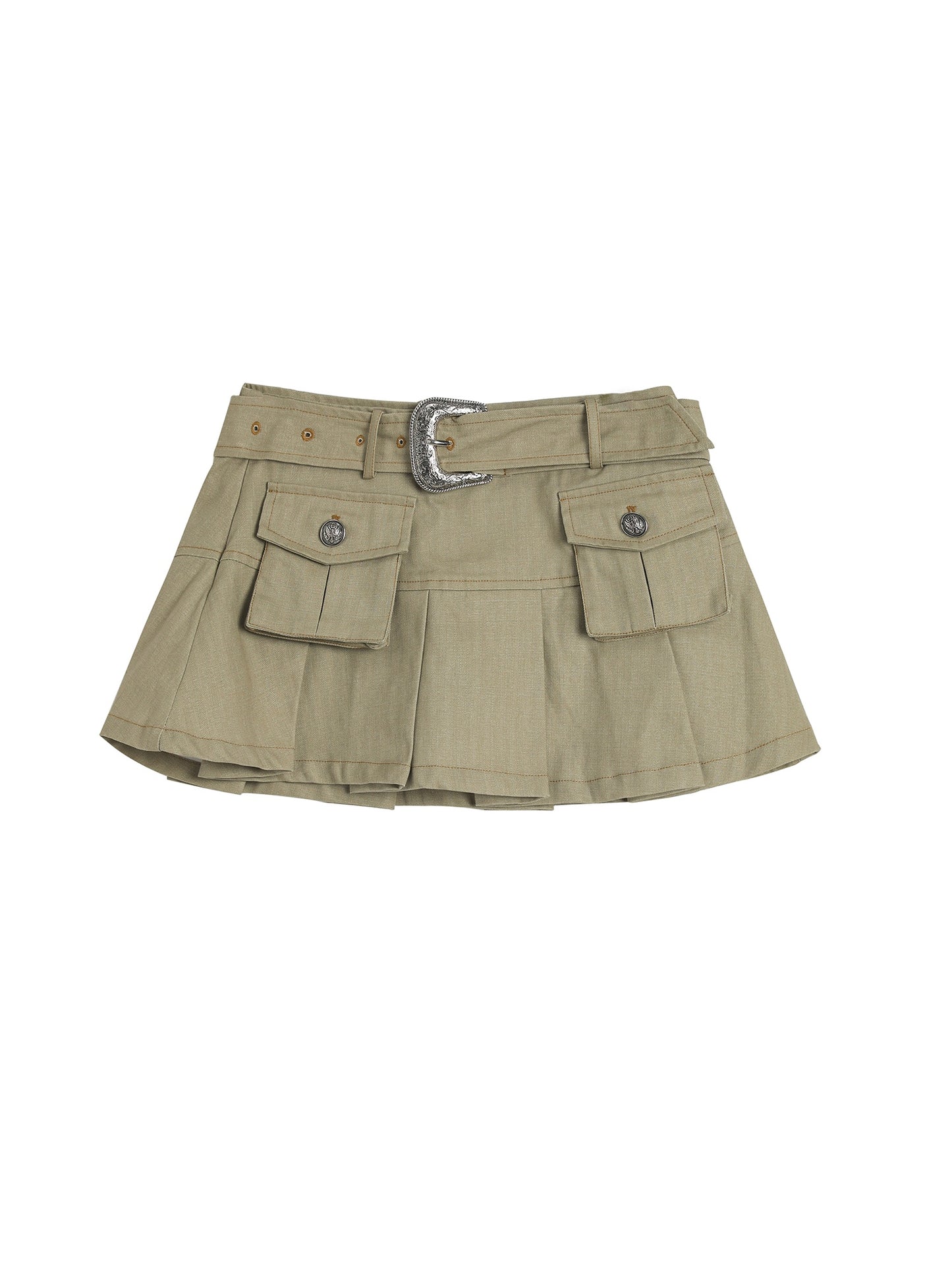 Women's Fashion Pleated Casual Loose Short Skirt
