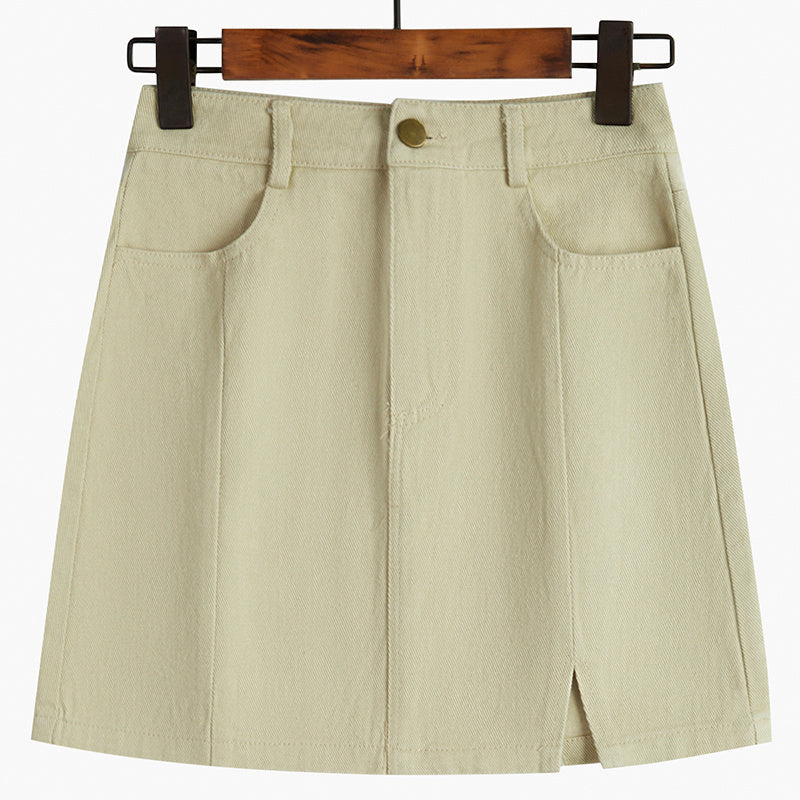 Split Skirt Female High Waist Thin And Irregular In Spring