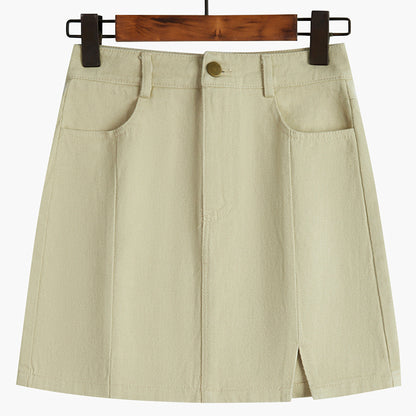 Split Skirt Female High Waist Thin And Irregular In Spring