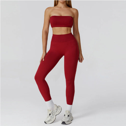 Women’s Seamless Sports Set – Bra, Shorts, Pants