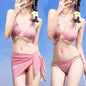 Swimsuit Woman Fish Drill Chain Strap Triangle Suit