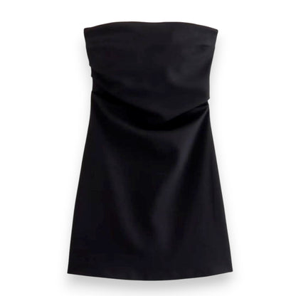 Women’s Off Shoulder Corset Mini Dress – Ruched Backless Bodycon Party Clubwear Short Dress