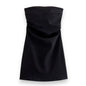 Women’s Off Shoulder Corset Mini Dress – Ruched Backless Bodycon Party Clubwear Short Dress