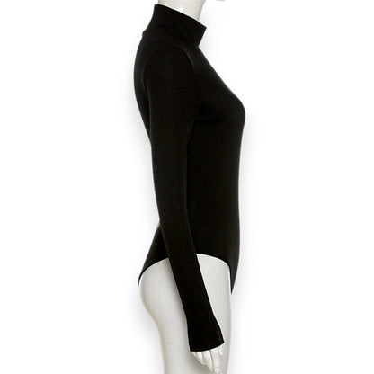 Hot Girl French Style One Shoulder Top – Slim Bodysuit with Long Sleeves