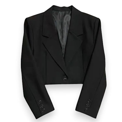 Women’s Cropped Business Casual Blazer – Oversized Office Suit Jacket for Work & Evening