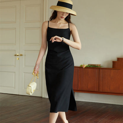 Women's Elegant Square Neck Halter Dress