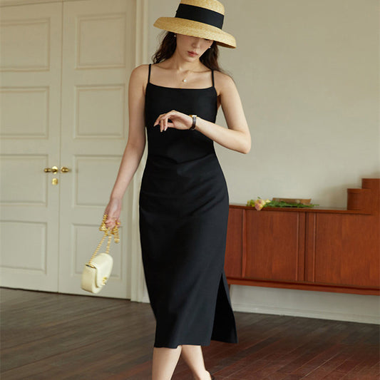 Women's Elegant Square Neck Halter Dress