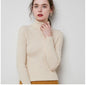 Turtleneck Sweater Women Slim Padded Inner Style