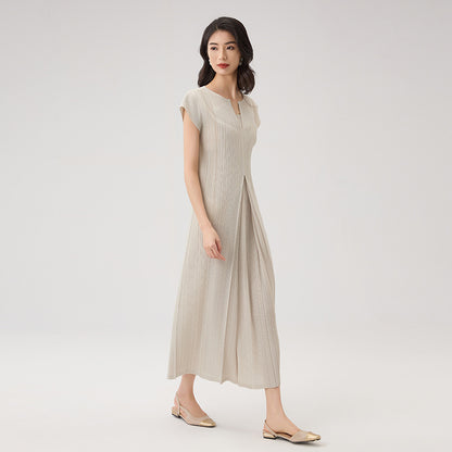 Short Sleeve Waist-controlled Elegant Graceful Commuter Dress