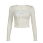 French Pure Desire Girl Long Sleeve Top For Women