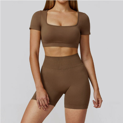 Women’s Seamless Sports Set – Bra, Shorts, Pants
