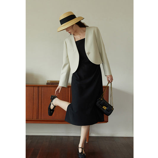 Women's Elegant Square Neck Halter Dress