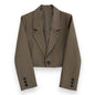 Women’s Cropped Business Casual Blazer – Oversized Office Suit Jacket for Work & Evening