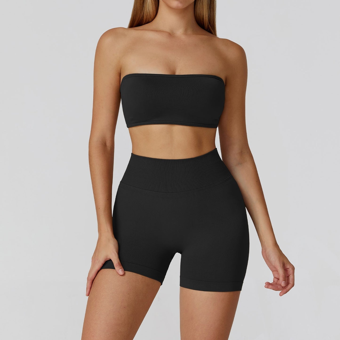 Women’s Seamless Sports Set – Bra, Shorts, Pants