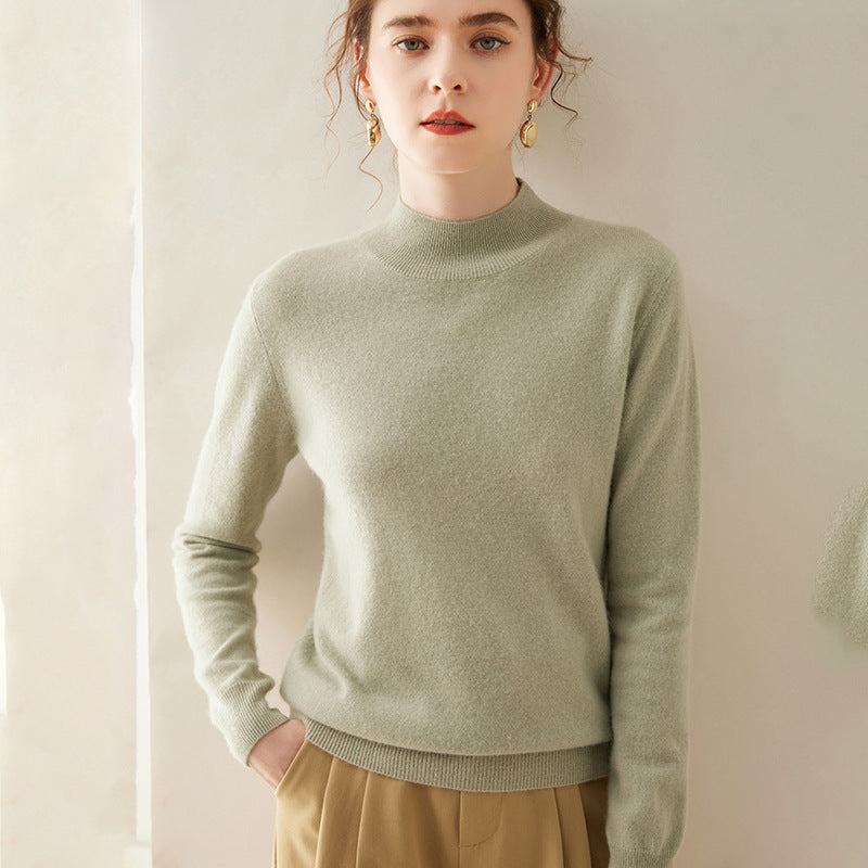 Woolen Sweater Simple Loose Pullover Long Sleeve Bottoming Shirt