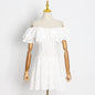 Women's Fashion Elegant Embroidery Hollow-out Cinched Slimming Dress