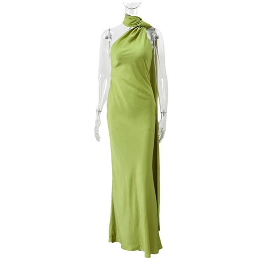 Elegant Satin Ribbon Sling Party Sleeveless Dress