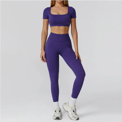 Women’s Seamless Sports Set – Bra, Shorts, Pants