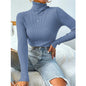 Turtleneck Sweater Pullover Knitted Top T-shirt