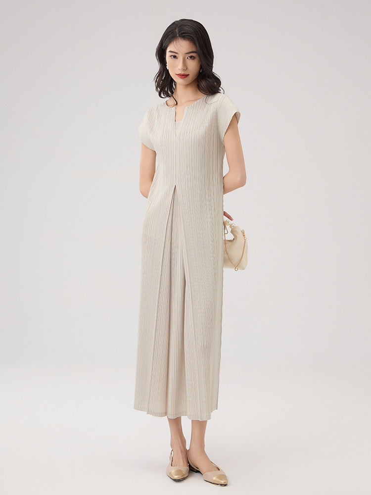 Short Sleeve Waist-controlled Elegant Graceful Commuter Dress