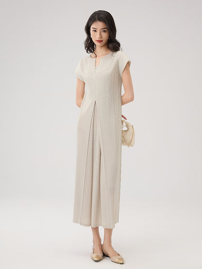 Short Sleeve Waist-controlled Elegant Graceful Commuter Dress