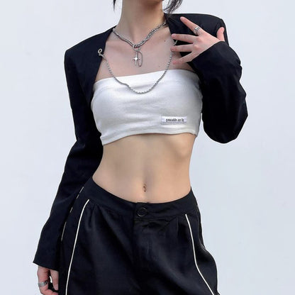 Women's Fashion Chain Vest Blazer Top