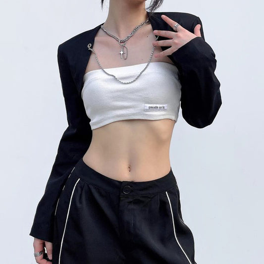 Women's Fashion Chain Vest Blazer Top