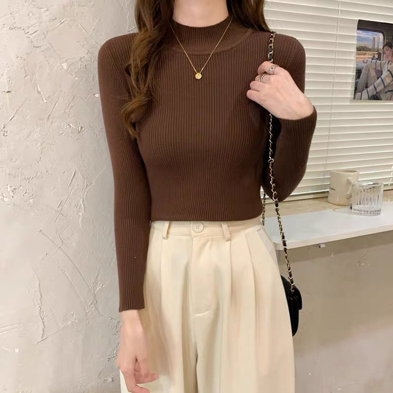 Slim Fit Inner Wear All-matching Sweater Long Sleeve