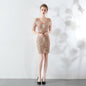 Women's Fashion Elegant Sequins Dress Party Gathering Dress