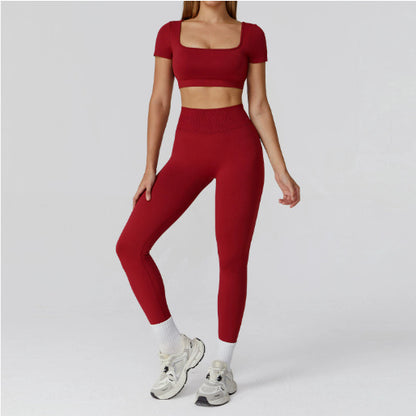 Women’s Seamless Sports Set – Bra, Shorts, Pants