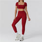 Women’s Seamless Sports Set – Bra, Shorts, Pants