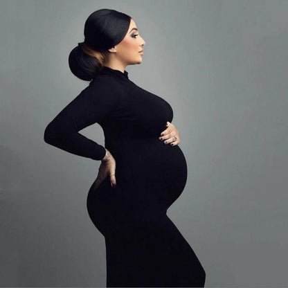Stretch Pregnant Women Daily Long Dress