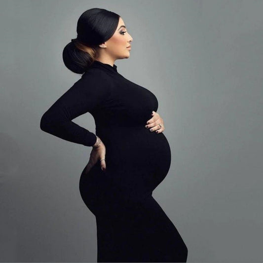 Stretch Pregnant Women Daily Long Dress