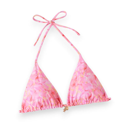 Women's Halter Bikini Top with Tie Side Thong – Sexy Triangle Two Piece Swimsuit