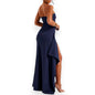 Women's Strapless Backless Maxi Dress - Sexy Bodycon Ruched Off Shoulder Evening Gown with High Slit for Party & Cocktail