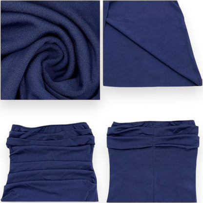 Women's Strapless Backless Maxi Dress - Sexy Bodycon Ruched Off Shoulder Evening Gown with High Slit for Party & Cocktail