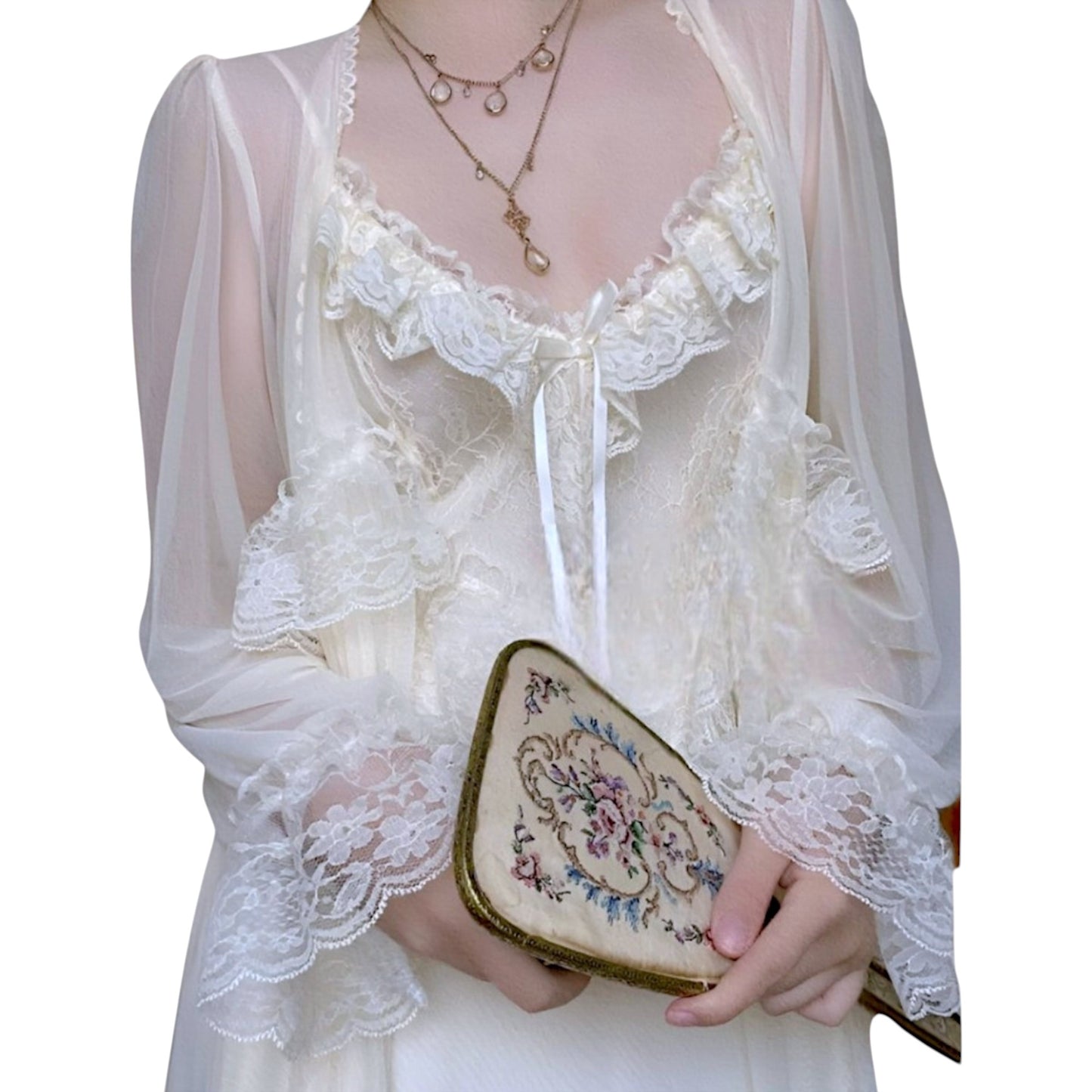 Women’s Lace Mesh Lingerie Set – Suspender Babydoll Nightwear for Romantic Evenings