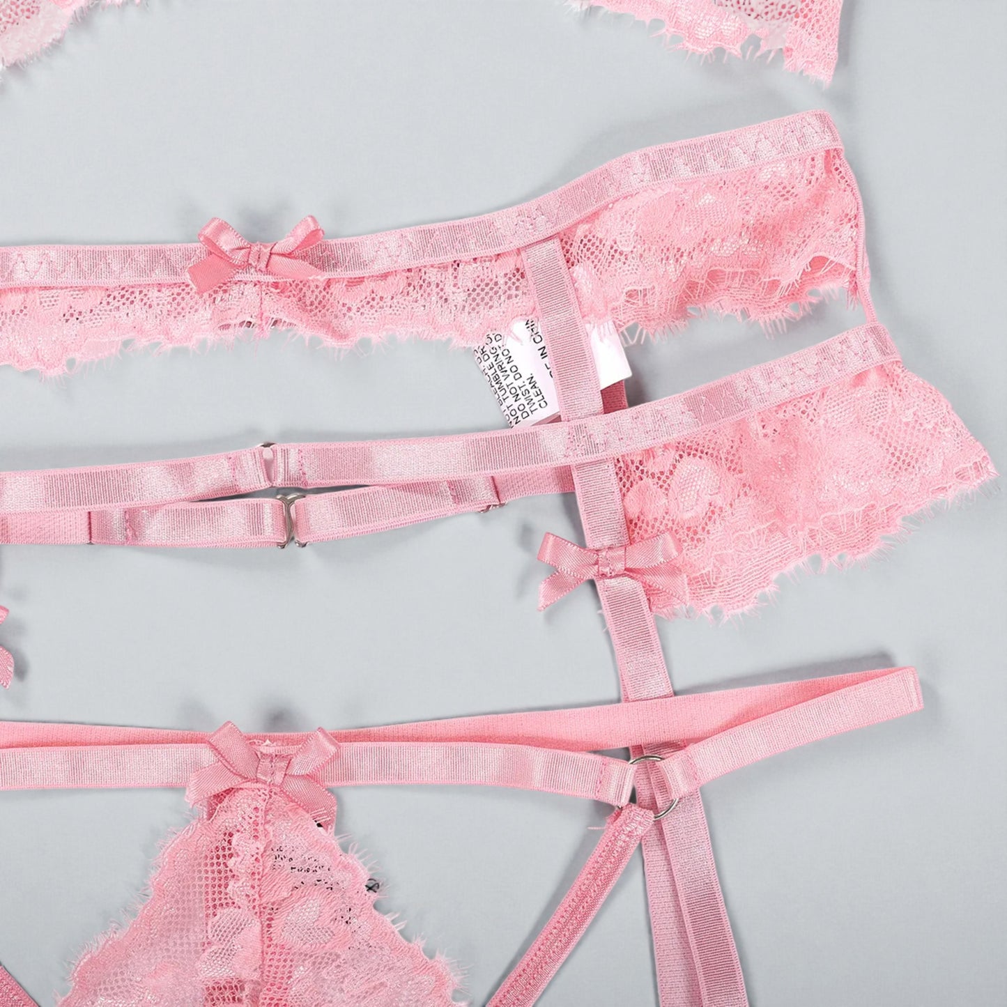 European & American Bowknot Sexy Nightclub Lingerie Set