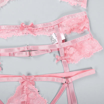 European & American Bowknot Sexy Nightclub Lingerie Set