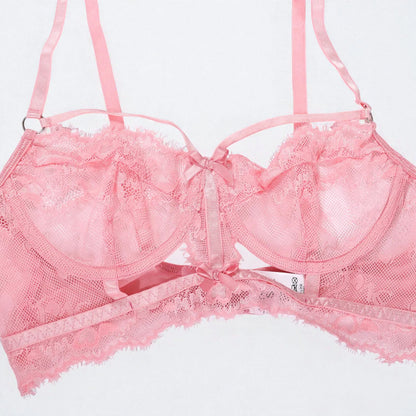 European & American Bowknot Sexy Nightclub Lingerie Set
