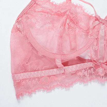 European & American Bowknot Sexy Nightclub Lingerie Set