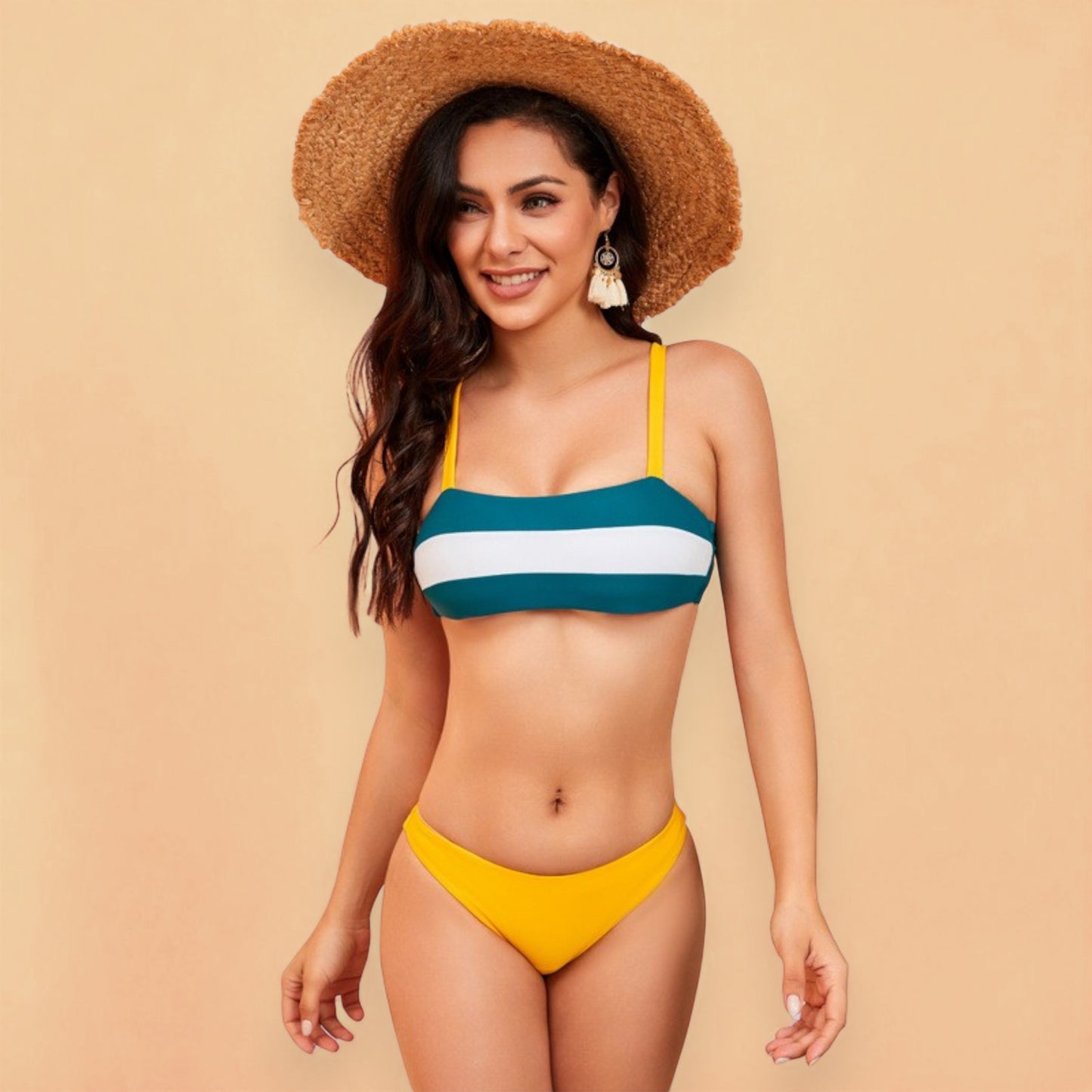 Women’s Yellow Bikini Set – Stylish Two-Piece Swimsuit with Top & Bottom for Beach, Pool & Summer Vacation