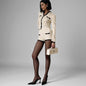 Women’s Long Sleeve Core-Spun Yarn Two-Piece Set – Elegant Work & Smart Casual Blouse with Matching Shorts