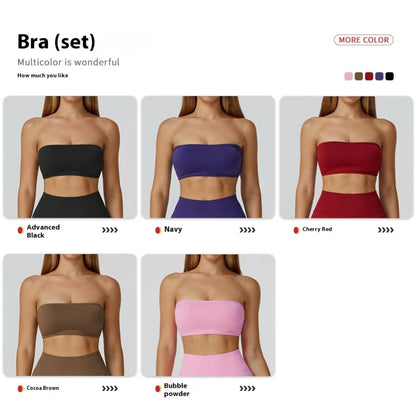 Women’s Seamless Sports Set – Bra, Shorts, Pants