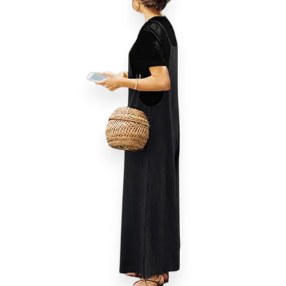 Women’s Solid Color Casual Jumpsuit – Sleeveless Summer Romper with Pockets, Lightweight One-Piece Outfit for Spring & Summer
