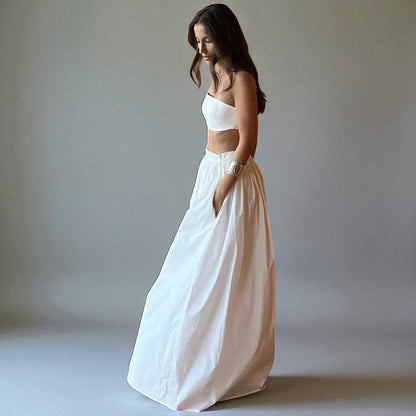 Stylish Women’s Crop Top and Skirt Matching Set – Summer Wear