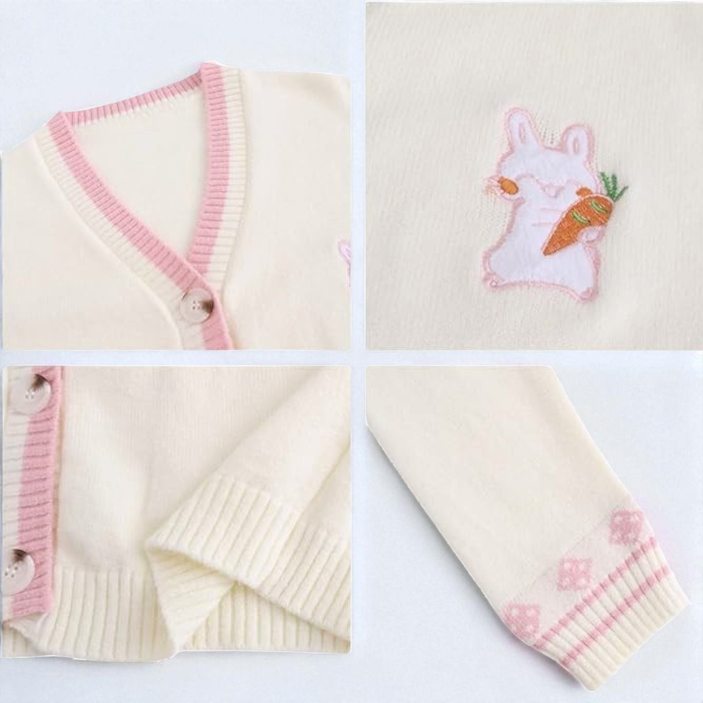 Girls Kawaii Japanese School Knit Cardigan – JK Cosplay Uniform Sweater