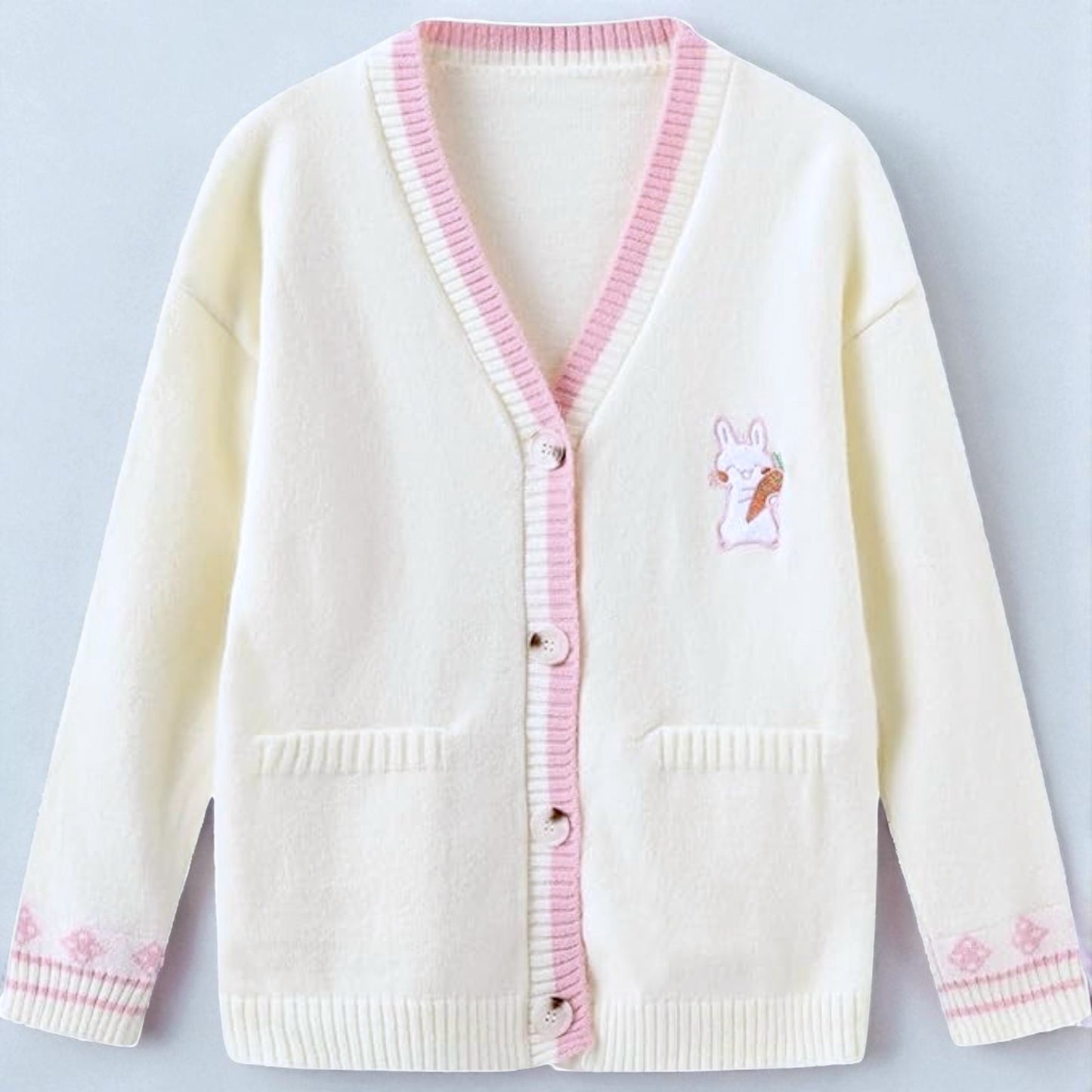 Girls Kawaii Japanese School Knit Cardigan – JK Cosplay Uniform Sweater