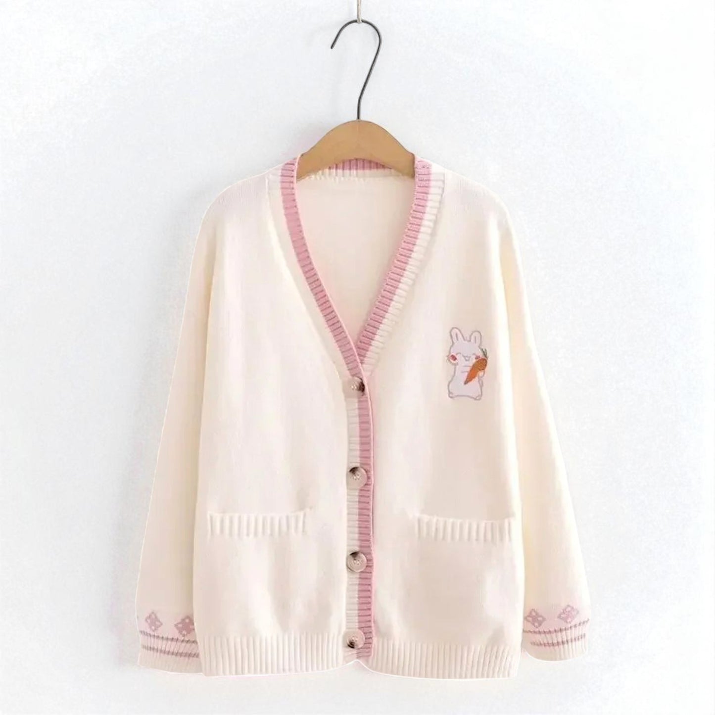 Girls Kawaii Japanese School Knit Cardigan – JK Cosplay Uniform Sweater
