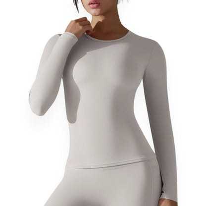 Women’s Breathable Nylon Spandex Active Top – Stretchy Pullover Sports Shirt for Running, Cycling & Fitness